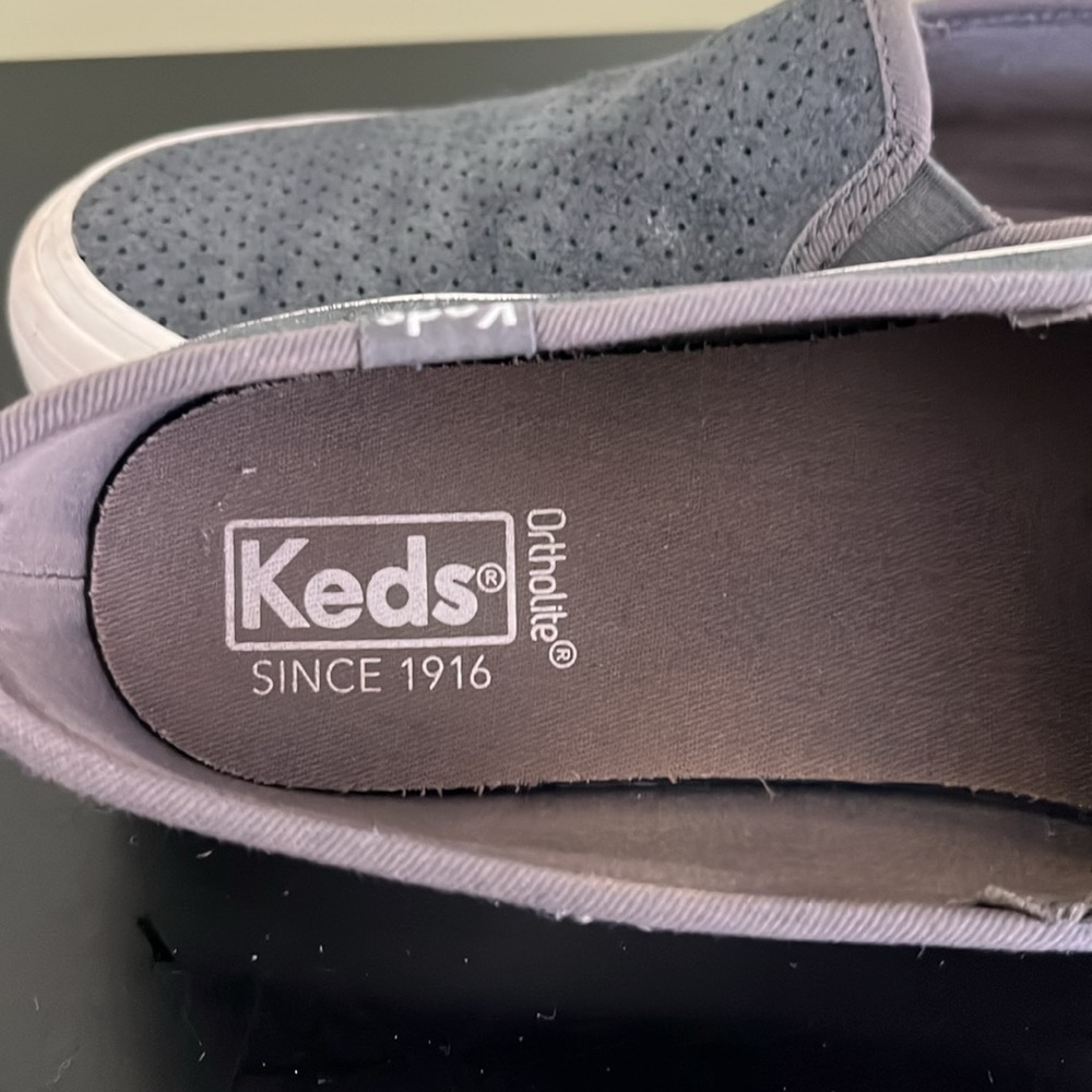 Keds Gray Blue Ortholite Double Decker Suede Sneaker - Picture 8 of 10